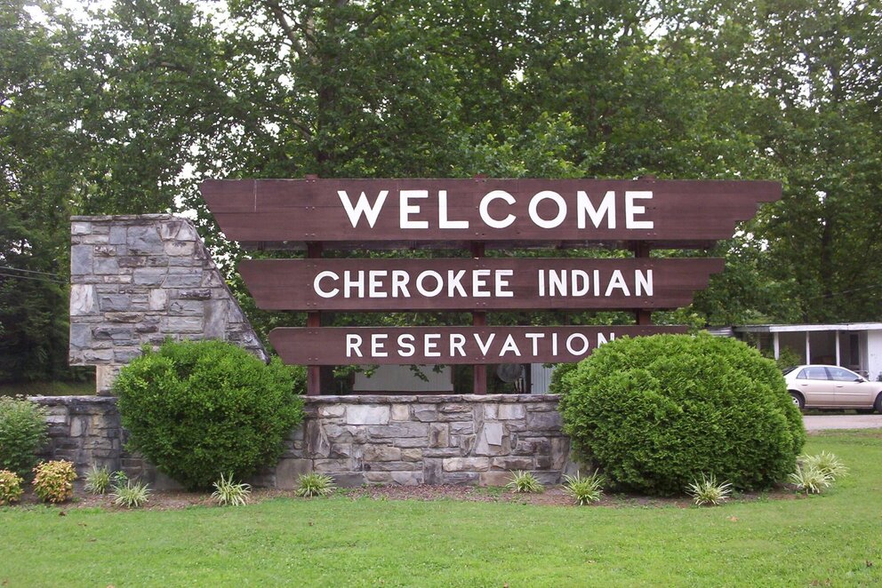 Cherokee Indian Reservation Sign